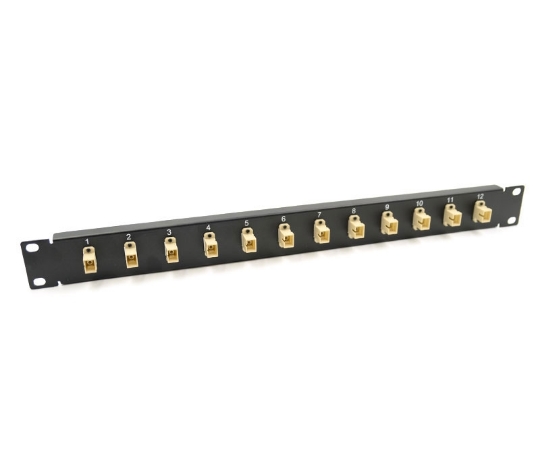Picture of 19" 1U Panel with 12 Simplex SC Beige Adapters