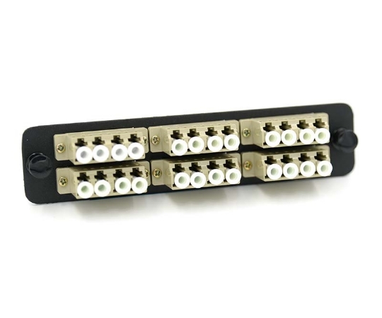 Picture of F-Type Plate with 6 Quad LC Beige Adapters