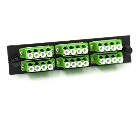Picture of F-Type Plate with 6 Quad LC Green Adapters
