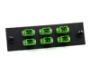 Picture of F-Type Plate with 6 Simplex SC Green Adapters