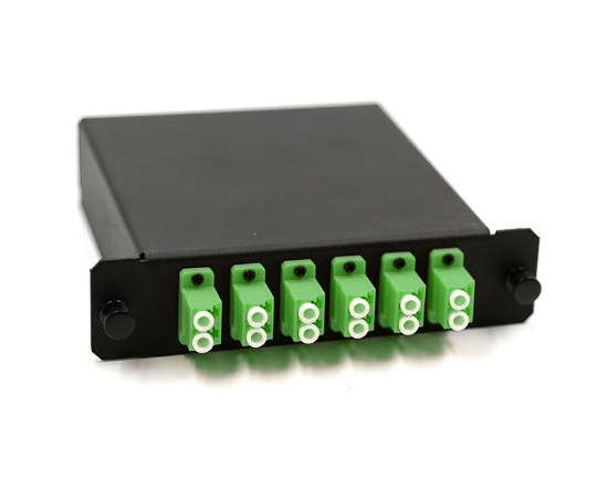 Picture of 12 Fiber MTP Cassette, OS2 LC/APC to MTP Std Female