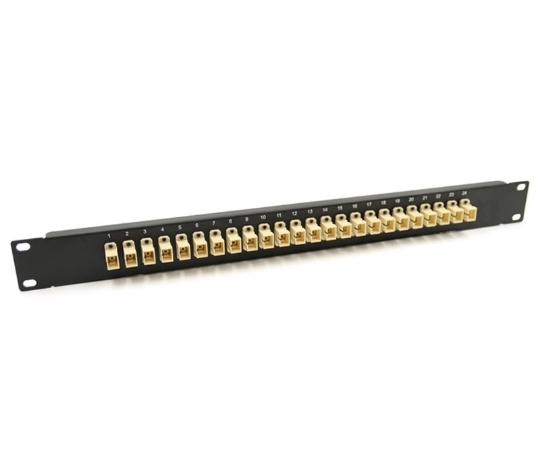 Picture of 19" 1U Panel with 24 Simplex SC Beige Adapters