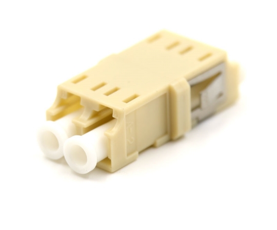 Picture of LC Duplex Beige Adapter without Flange