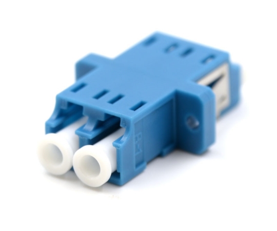 Picture of LC Duplex Blue Adapter with Flange