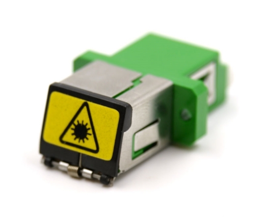 Picture of Shuttered LC Duplex Green Adapter with Flange