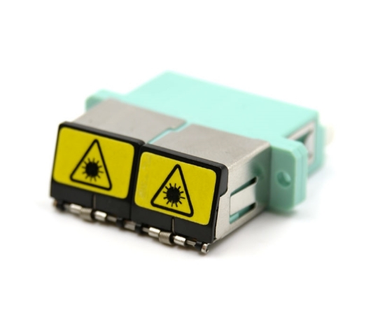 Picture of Shuttered LC Quad Aqua Adapter with Flange