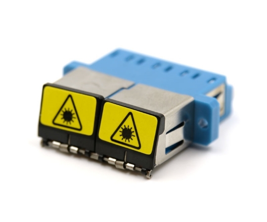 Picture of Shuttered LC Quad Blue Adapter with Flange