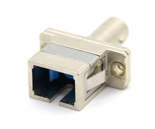 Picture of SC Female - ST Female Hybrid Metal Adapter