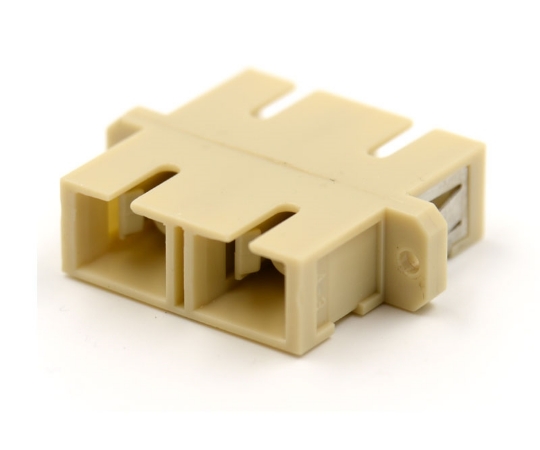 Picture of SC Duplex Beige Adapter with Flange