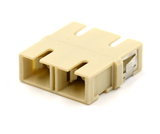 Picture of SC Duplex Beige Adapter without Flange