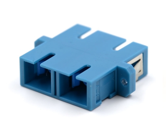 Picture of SC Duplex Blue Adapter with Flange