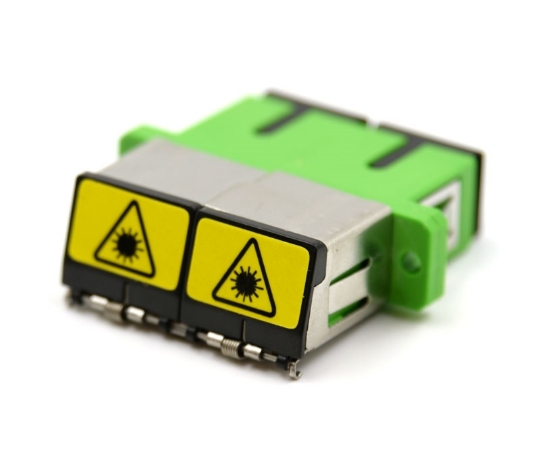 Picture of Shuttered SC Duplex Green Adapter with Flange