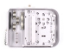 Picture of 12 Fiber Wall Mount Termination Box - Splice Tray Included - 15 Ports (x3) at 12mm (x12) at 3mm