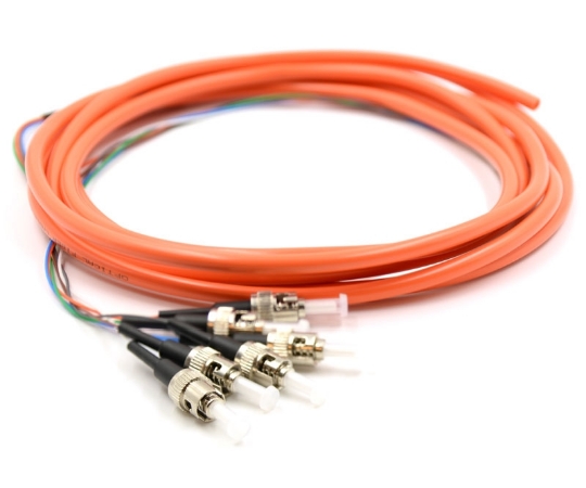 Picture of 3m, 6 Fiber ST Pigtail, Multimode, OM1