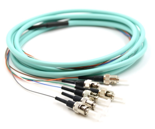 Picture of 3m, 6 Fiber ST Pigtail, Multimode, OM3