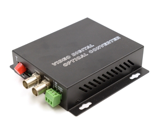 Picture of 2 Channel Video Over Fiber Optic Converter with Data