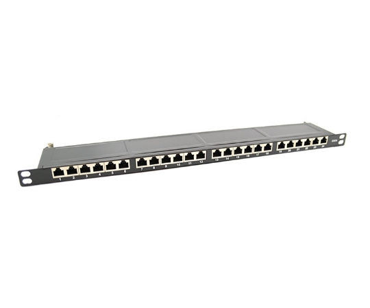 Picture of Cat6 24 Port Shielded FTP 0.5U Copper Patch Panel