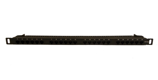 Picture of Cat6A 24 Port Unshielded 0.5U Copper Patch Panel