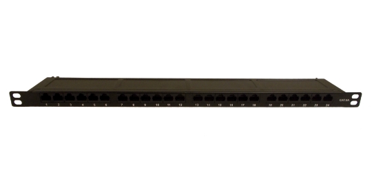 Picture of Cat6A 24 Port Unshielded 0.5U Copper Patch Panel