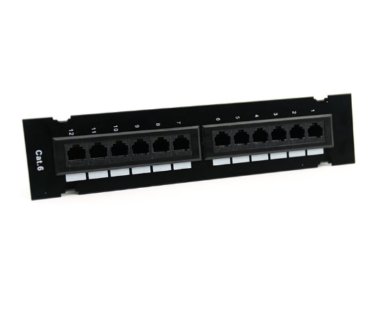 Picture of Cat6 Mini Patch Panel 110 Type 12 Port wall mountable