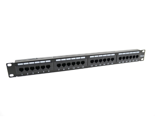 Picture of Cat6 24 Port 110 Type Unshielded 1U Copper Patch Panel