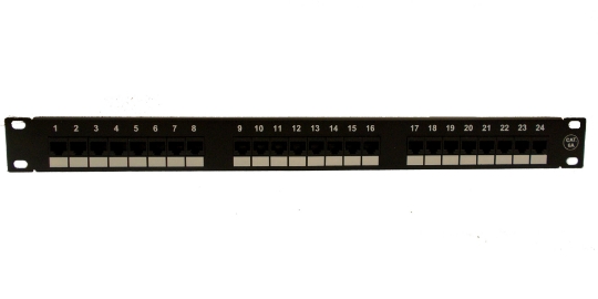 Picture of Cat6A 24 Port Unshielded 1U Copper Patch Panel