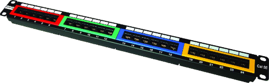 Picture of Cat5E 24 Port Unshielded 1U Copper Patch Panel