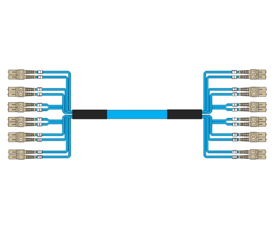 Picture of 12 Fiber Custom Multimode OM3 Fiber Optic Cable Assembly