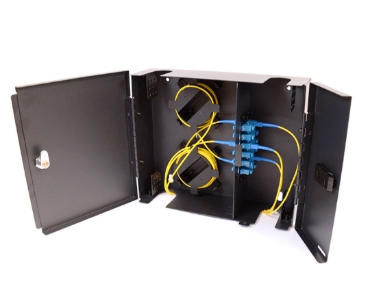 Picture of Wall Mount Termination Box with Double Door - Lockable - Includes x2 Slack Spools - Accepts x2 LGX Adapters Plates 