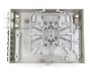 Picture of 12 Fiber Wall Mountable Termination Box - 2 Input Glands and 12 Output Ports - Splice Tray Included