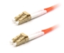 Picture of LC/UPC to LC/UPC Duplex Fiber Optic Patch Cable - 62.5/125µm Multimode OM1 - 3mm Orange PVC Rated Jacket - 1 Meters in Total Length