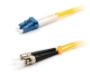 Picture of LC/UPC to ST/UPC Duplex Fiber Optic Patch Cable - 9/125µm Singlemode OS2 - 3mm Yellow PVC Rated Jacket - 5 Meters in Total Length