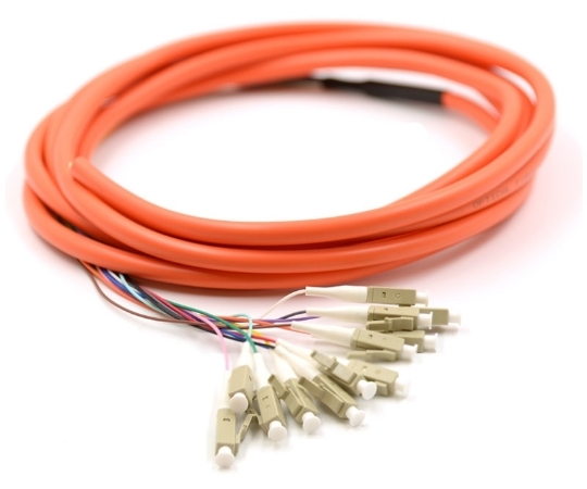 Picture of 3m, 12 Fiber LC Pigtail, Multimode, OM1