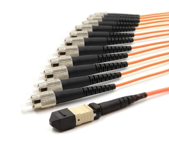 Picture of 1m, MTP Female to 12 FC UPC, 12 Fiber Multimode OM1 62.5/125 Fanout Cable