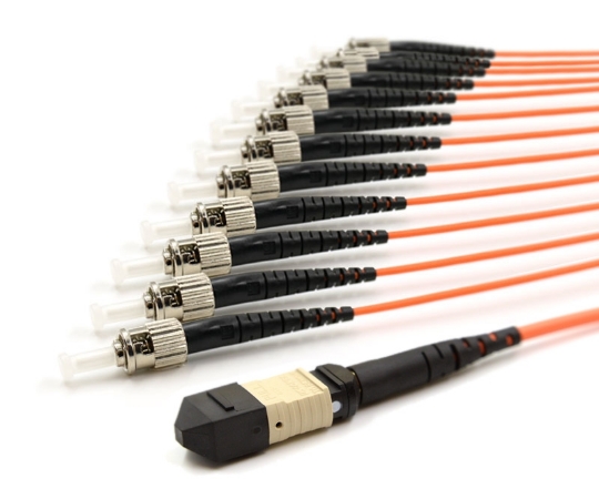 Picture of 5m, MTP Female to 12 ST UPC, 12 Fiber Multimode OM1 62.5/125 Fanout Cable