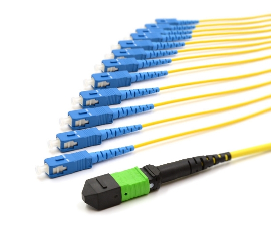 Picture of 5m, MTP Male to 12 SC UPC, 12 Fiber Single-mode OS2 9/125 Fanout Cable