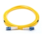 Picture of LC/UPC to LC/UPC Duplex Fiber Optic Patch Cable - 9/125µm Singlemode OS2 - 3mm Yellow PVC Rated Jacket - 1 Meters in Total Length