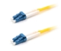 Picture of LC/UPC to LC/UPC Duplex Fiber Optic Patch Cable - 9/125µm Singlemode OS2 - 3mm Yellow PVC Rated Jacket - 1 Meters in Total Length