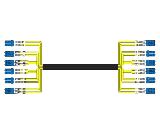 Picture of 12 Fiber Singlemode Custom Indoor/Outdoor Fiber Optic Cable Assembly