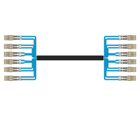 Picture of 12 Fiber Multimode OM3 Custom Indoor/Outdoor Fiber Cable Assembly