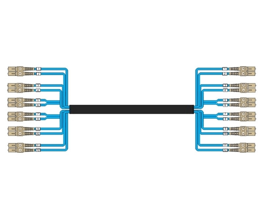 Picture of 24 Fiber Multimode OM3 Custom Indoor/Outdoor Fiber Cable Assembly