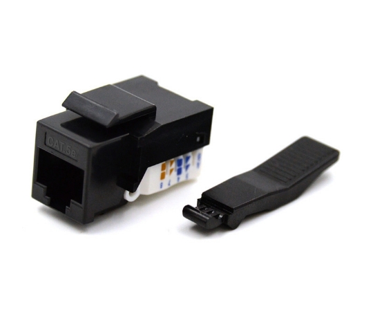 Picture of Cat5e Keystone Jack, Toolless Type, Black