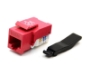 Picture of Cat5e Keystone Jack, Toolless Type, Red