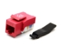 Picture of Cat6 Keystone Jack, Toolless Type, Red