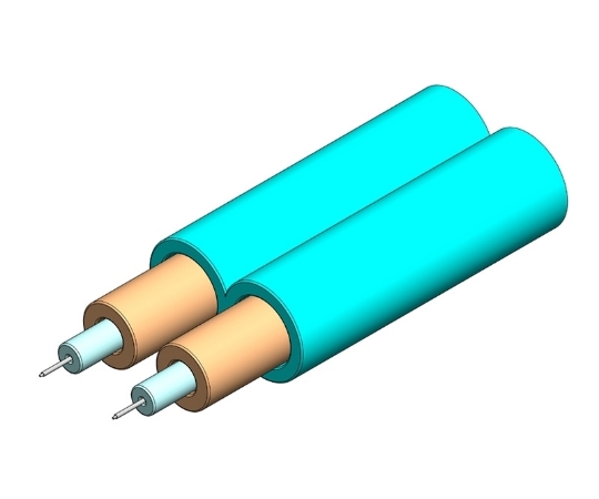 Picture of 2mm Duplex Multimode OM3 Cable, Aqua (PVC)