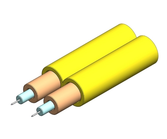 Picture of 3mm Duplex Single-mode OS2  Cable, Yellow (PVC)