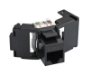 Picture of Cat5e Keystone Jack, Toolless Butterfly, Black