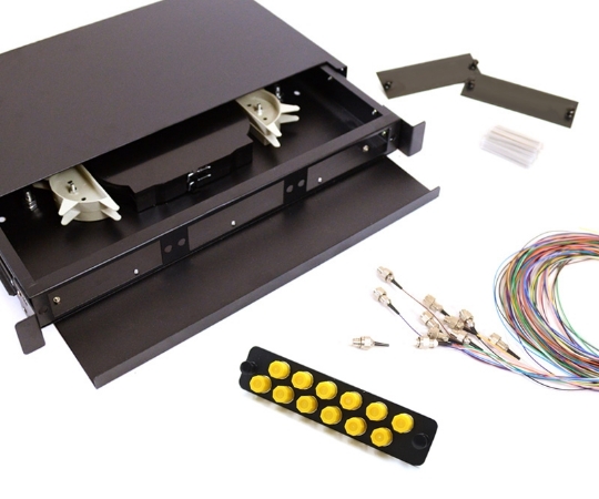 Picture of 24 Fiber FC/APC 9/125 1U Splicing Patch Panel Kit