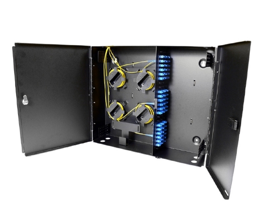 Picture of Wall Mount Termination Box with Double Door - Lockable - Includes x4 Slack Spools - Accepts x9 LGX Adapters Plates (not included)