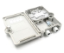Picture of 4 Fiber Wall Mountable Termination Box - 2 Input Glands - Splice Tray Included